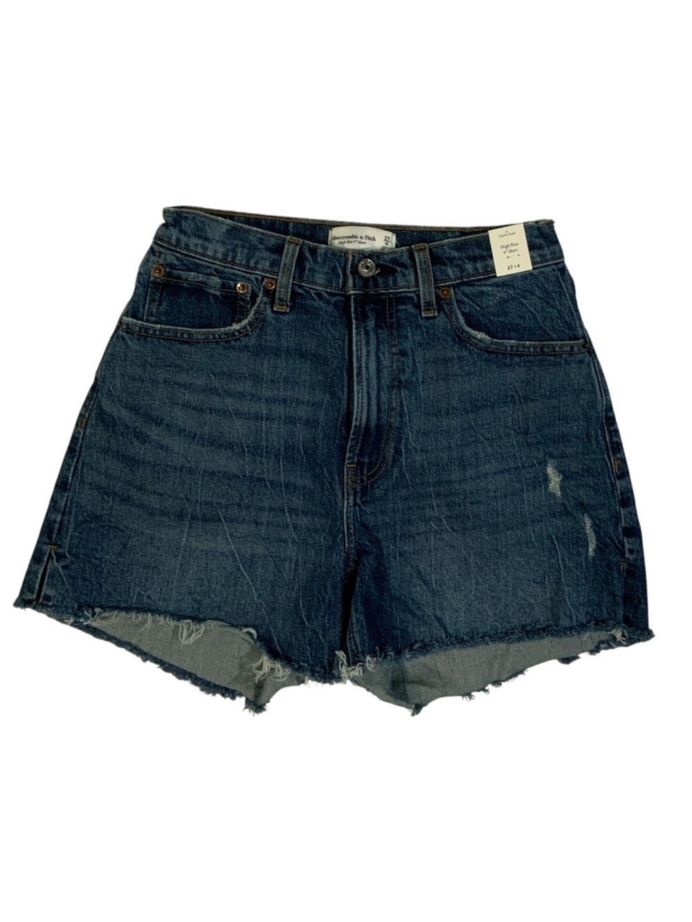 Abercrombie & Fitch Curve Love High Rise 4-Inch Denim Shorts Size 4